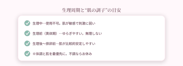 生理周期と肌の目安