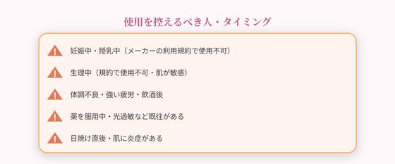控えるべき人・タイミング